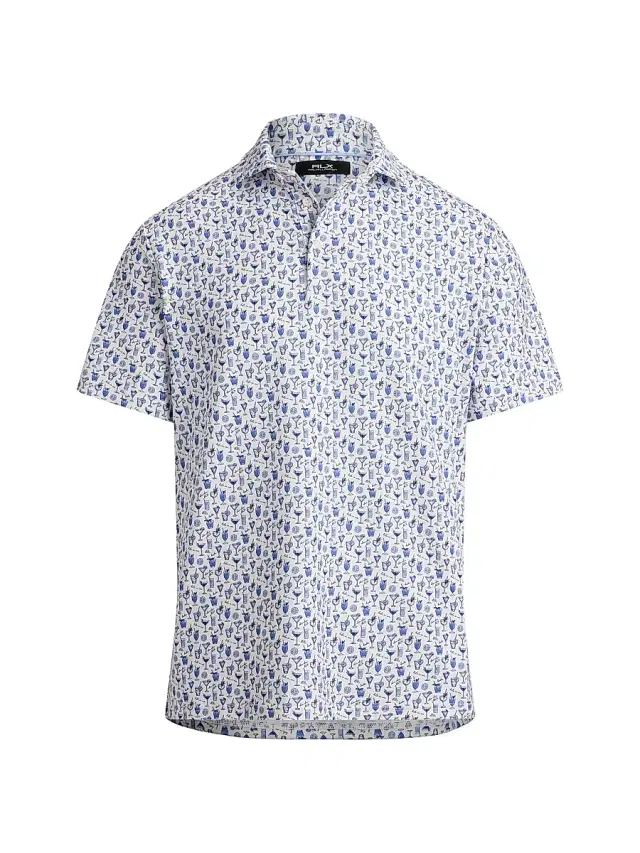 RLX Ralph Lauren Men's Lightweight Airflow Knit Polo Shirt - Ceramic White Chin