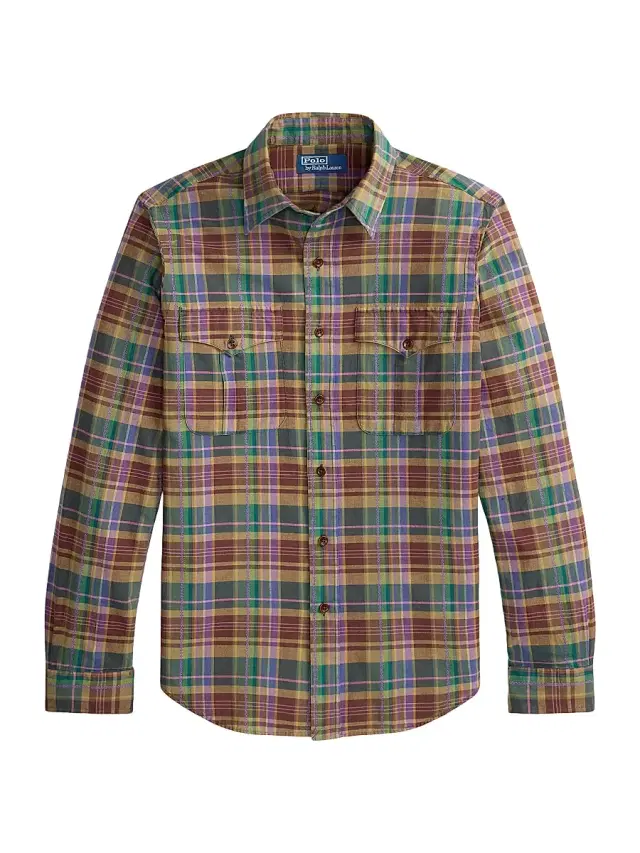 Polo Ralph Lauren Men's Bleeding Madras Cotton Shirt