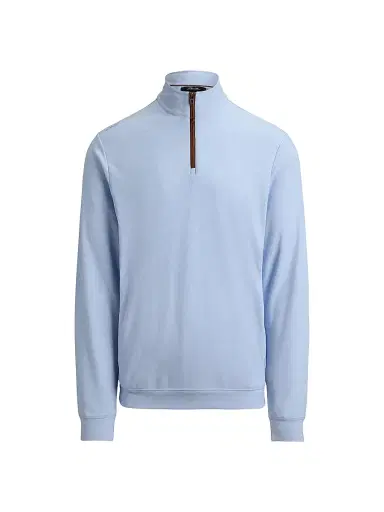 RLX Ralph Lauren Men's Movement Mesh Knit Quarter-Zip Sweatshirt - Office Blue Heather - Size XXL | Thumbnail 1 RLX Ralph Lauren Men's Movement Mesh Knit Quarter-Zip Sweatshirt - Office Blue Heather - Size XXL | Thumbnail 1