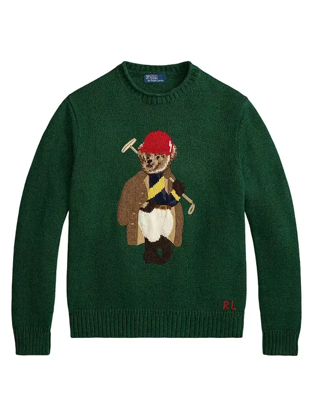 Polo Ralph Lauren Men's Polo Bear Linen-Cotton Sweater - New Forest