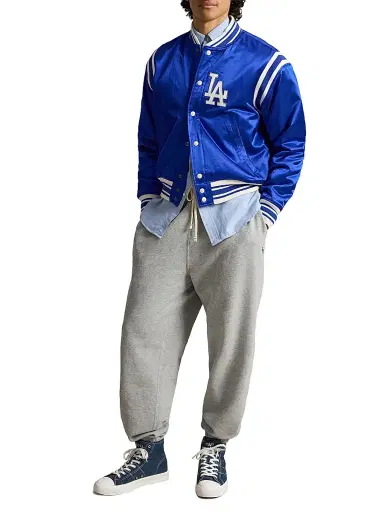 Polo Ralph Lauren Men's Dodgers Satin Woven Bomber Jacket - Rugby Royal | Thumbnail 2 Polo Ralph Lauren Men's Dodgers Satin Woven Bomber Jacket - Rugby Royal | Thumbnail 2