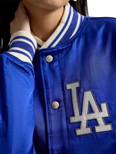 Polo Ralph Lauren Men's Dodgers Satin Woven Bomber Jacket - Rugby Royal | Thumbnail 8 Polo Ralph Lauren Men's Dodgers Satin Woven Bomber Jacket - Rugby Royal | Thumbnail 8