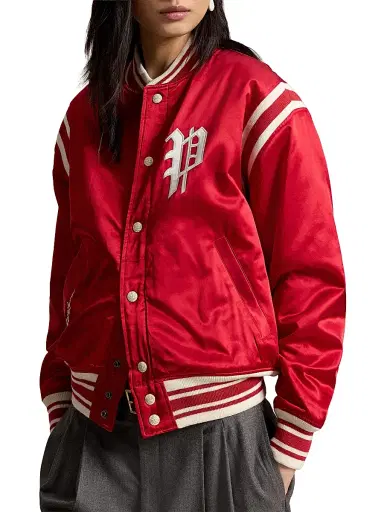 Polo Ralph Lauren Men's Phillies Satin Woven Bomber Jacket - Ralph Red - Size XXL | Thumbnail 3 Polo Ralph Lauren Men's Phillies Satin Woven Bomber Jacket - Ralph Red - Size XXL | Thumbnail 3