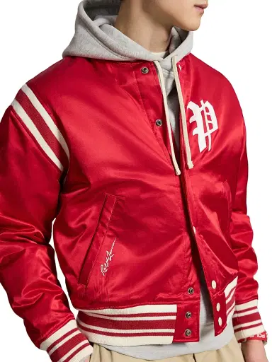 Polo Ralph Lauren Men's Phillies Satin Woven Bomber Jacket - Ralph Red - Size XXL | Thumbnail 5 Polo Ralph Lauren Men's Phillies Satin Woven Bomber Jacket - Ralph Red - Size XXL | Thumbnail 5