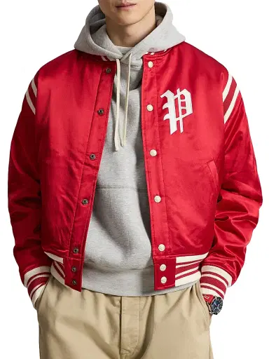 Polo Ralph Lauren Men's Phillies Satin Woven Bomber Jacket - Ralph Red - Size XXL | Thumbnail 1 Polo Ralph Lauren Men's Phillies Satin Woven Bomber Jacket - Ralph Red - Size XXL | Thumbnail 1