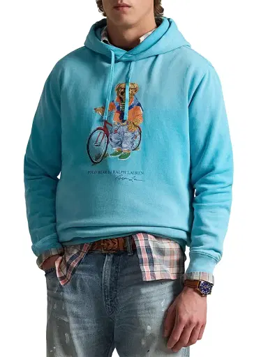 Polo Ralph Lauren Men's Preppy Polo Bear Fleece Hoodie - Perfect Turquoise Summer Bear - Size XL | Thumbnail 3 Polo Ralph Lauren Men's Preppy Polo Bear Fleece Hoodie - Perfect Turquoise Summer Bear - Size XL | Thumbnail 3