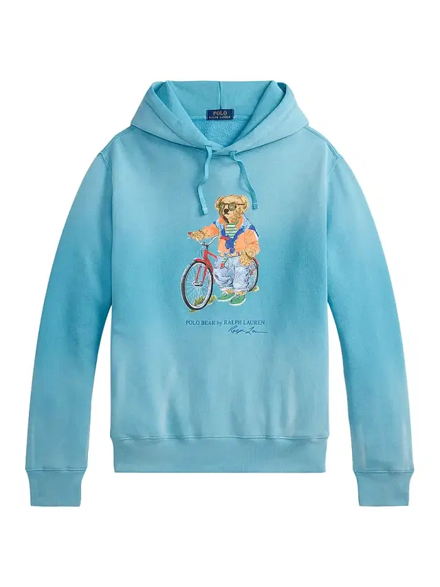 Polo Ralph Lauren Men's Preppy Polo Bear Fleece Hoodie - Perfect Turquoise Summer Bear