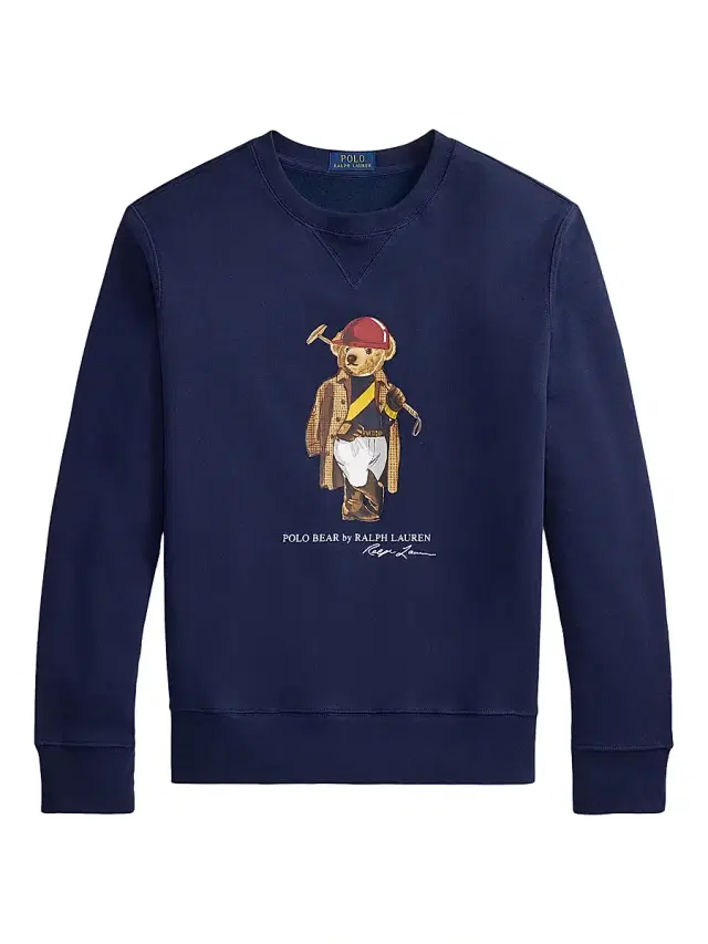 Polo Ralph Lauren Men's Polo Bear Polo Society Crewneck Sweatshirt - Newport Navy Society Bear