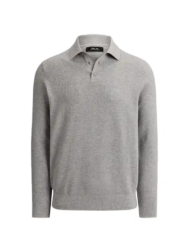 RLX Ralph Lauren Men's Birdseye-Knit Collared Sweater - Andover Heather - Size XXL | Thumbnail 1 RLX Ralph Lauren Men's Birdseye-Knit Collared Sweater - Andover Heather - Size XXL | Thumbnail 1