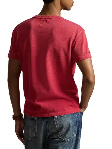 Polo Ralph Lauren Men's Yankees Crewneck T-Shirt - Sunrise Red | Thumbnail 4 Polo Ralph Lauren Men's Yankees Crewneck T-Shirt - Sunrise Red | Thumbnail 4