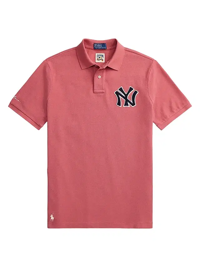 Polo Ralph Lauren Men's Yankees Mesh Knit Polo Shirt - Sunrise Red
