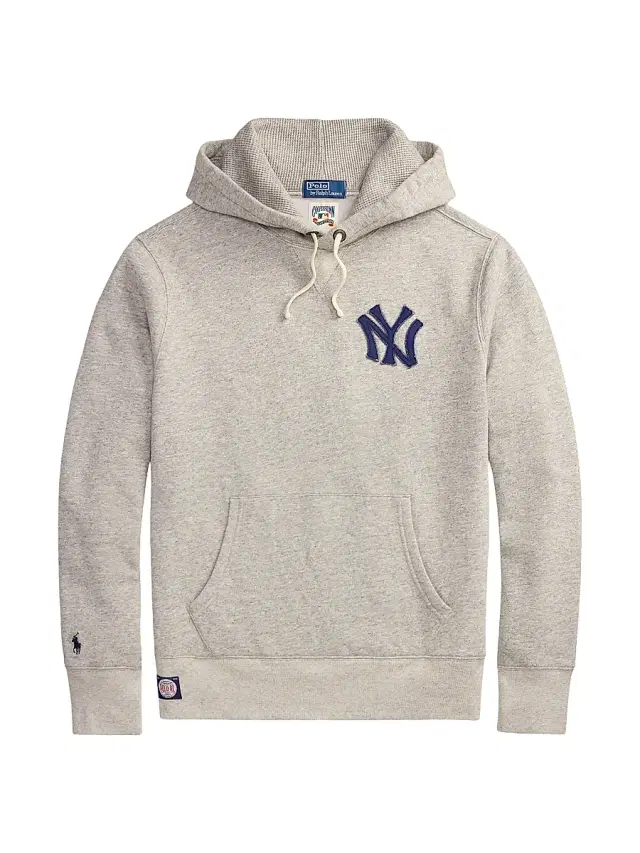 Polo Ralph Lauren Men's Yankees Vintage Fleece Hoodie - Loft Heather - Size Small