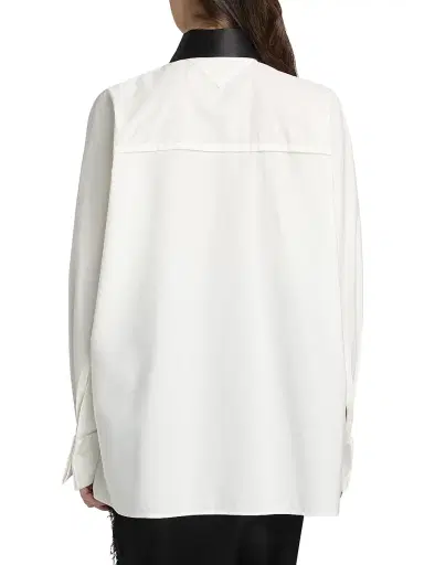 Lanvin Women's Plastron Oversized Cotton Shirt - Cloth | Thumbnail 5