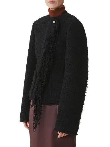 Lanvin Women's Asymmetrical Jacket in Boucle Wool | Thumbnail 3 Lanvin Women's Asymmetrical Jacket in Boucle Wool | Thumbnail 3