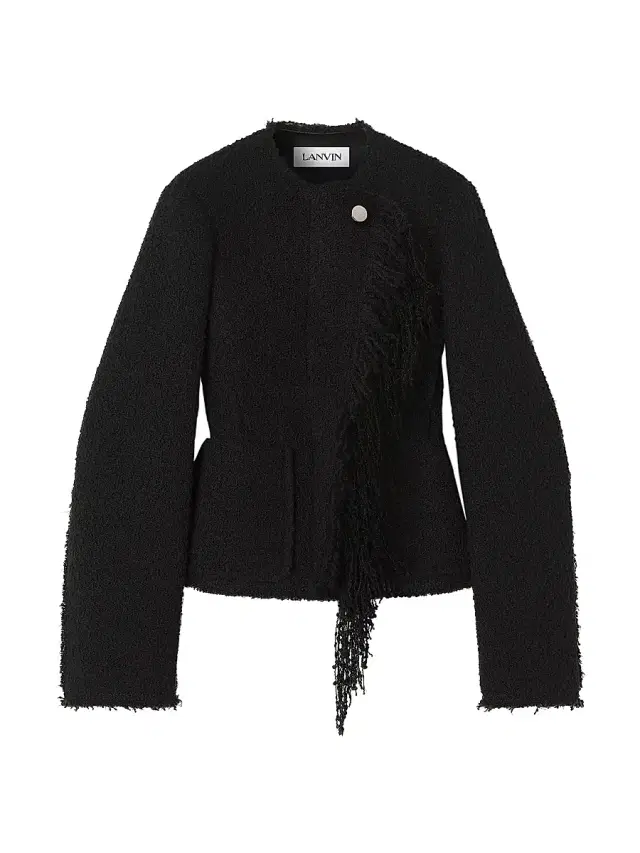 Lanvin Women's Asymmetrical Jacket in Boucle Wool - Black