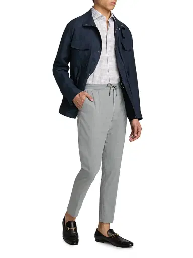 Saks Fifth Avenue Men's Linen Field Jacket | Thumbnail 2 Saks Fifth Avenue Men's Linen Field Jacket | Thumbnail 2