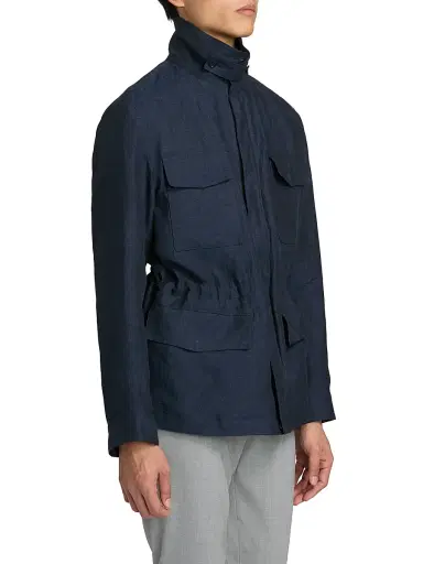 Saks Fifth Avenue Men's Linen Field Jacket | Thumbnail 4 Saks Fifth Avenue Men's Linen Field Jacket | Thumbnail 4