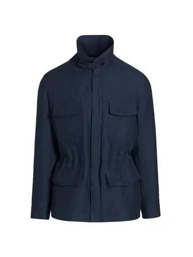 Saks Fifth Avenue Men's Linen Field Jacket | Thumbnail 1 Saks Fifth Avenue Men's Linen Field Jacket | Thumbnail 1