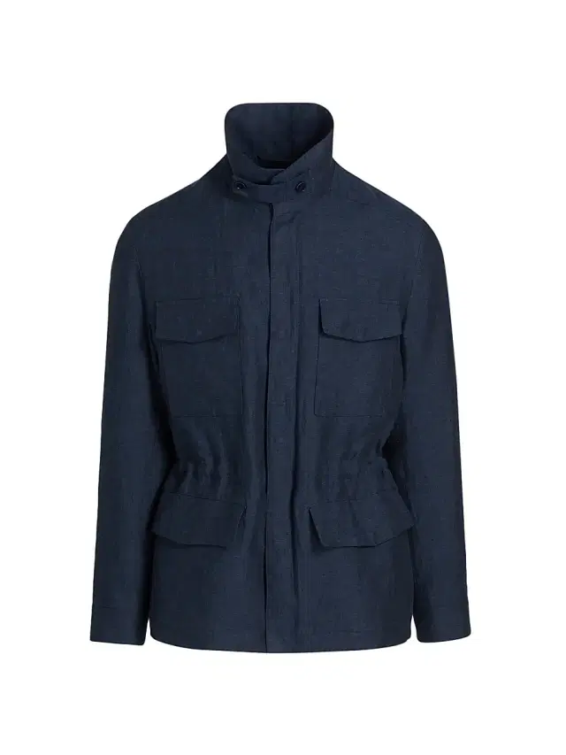 Men's Linen Field Jacket - Navy
