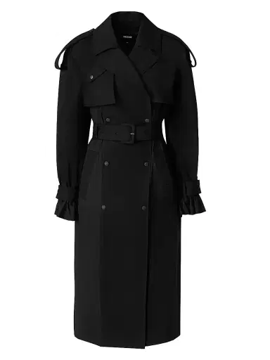 Mackage Women's Zononmi Double-Breasted Trench Coat - Black - Size XL | Thumbnail 1