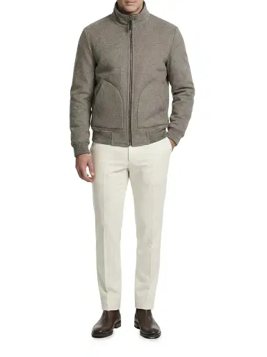 Gorski Men's Reversible Select Cashmere and Wool Jacket - Taupe Light Taupe - Size XXL | Thumbnail 6