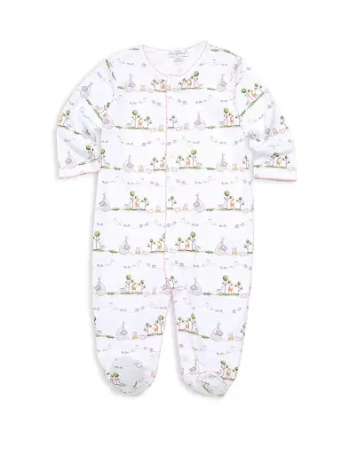 Kissy Kissy Baby Girl's Noah's Print Footie - Pink - Size 9 Months | Thumbnail 1