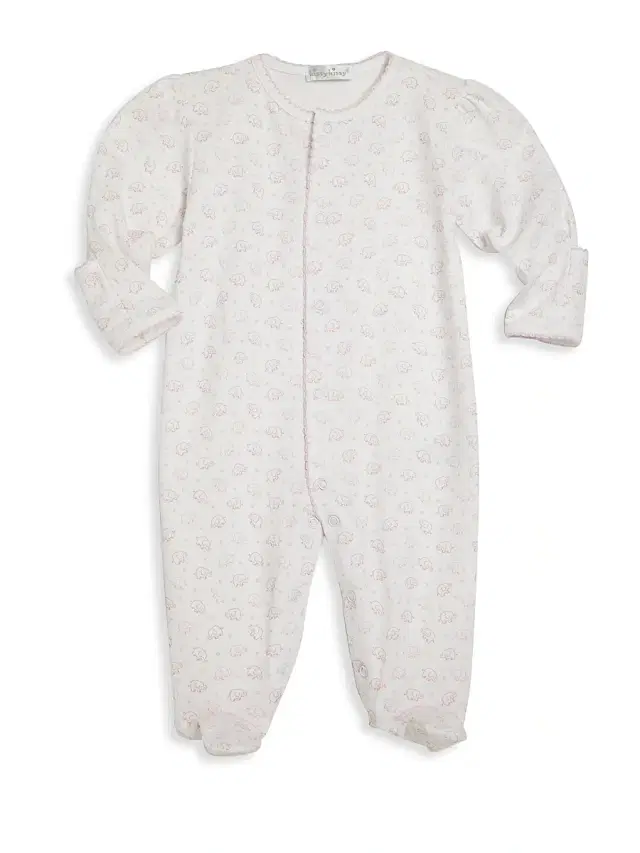 Baby Girl's Ele-Fun Printed Footie - Pink 9 Months