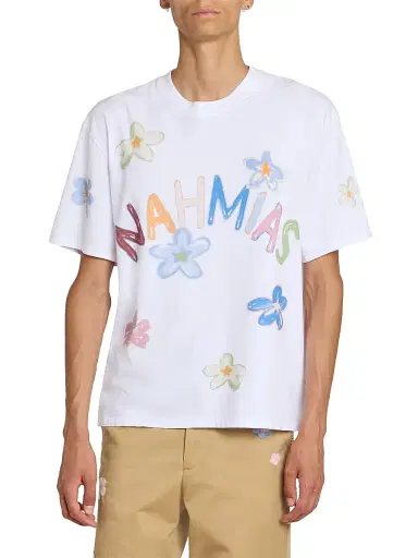 Nahmias Men's Daydreaming Super Bloom Boxy T-Shirt - White - Size XXL | Thumbnail 3
