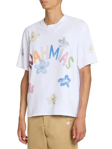 Nahmias Men's Daydreaming Super Bloom Boxy T-Shirt - White - Size XXL | Thumbnail 4