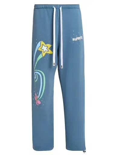 Nahmias Men's Daydreaming Flower Trip Wide-Leg Sweatpants | Thumbnail 1 Nahmias Men's Daydreaming Flower Trip Wide-Leg Sweatpants | Thumbnail 1