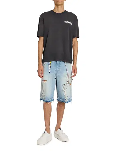 Nahmias Men's Daydreaming Venice Denim Shorts - Light Indigo Denim | Thumbnail 2 Nahmias Men's Daydreaming Venice Denim Shorts - Light Indigo Denim | Thumbnail 2