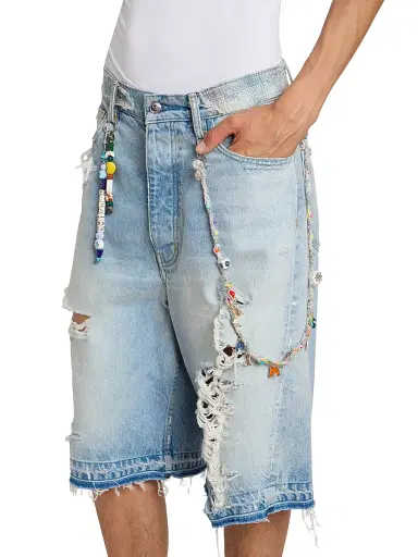 Nahmias Men's Daydreaming Venice Denim Shorts - Light Indigo Denim | Thumbnail 6 Nahmias Men's Daydreaming Venice Denim Shorts - Light Indigo Denim | Thumbnail 6