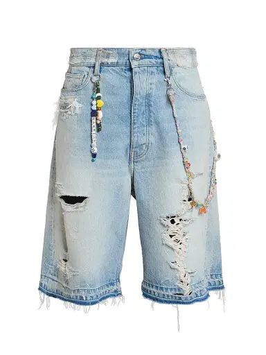 Nahmias Men's Daydreaming Venice Denim Shorts - Light Indigo Denim | Thumbnail 1 Nahmias Men's Daydreaming Venice Denim Shorts - Light Indigo Denim | Thumbnail 1