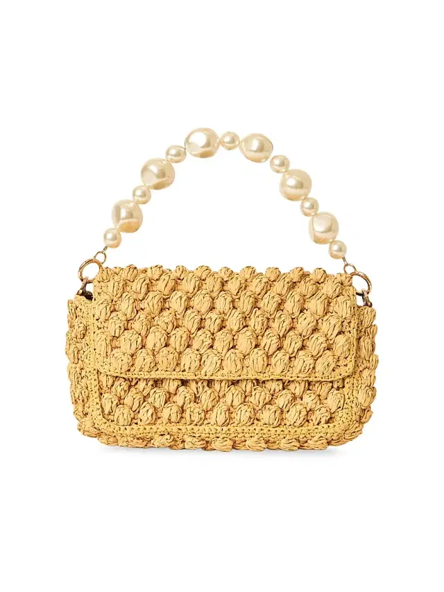 BTB Los Angeles Women's Leilani Raffia Shoulder Bag - Natural