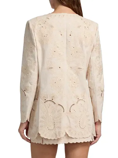 Kobi Halperin Women's Laci Eyelet-Embroidered Linen-Cotton Jacket | Thumbnail 5 Kobi Halperin Women's Laci Eyelet-Embroidered Linen-Cotton Jacket | Thumbnail 5