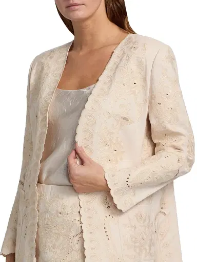 Kobi Halperin Women's Laci Eyelet-Embroidered Linen-Cotton Jacket | Thumbnail 6 Kobi Halperin Women's Laci Eyelet-Embroidered Linen-Cotton Jacket | Thumbnail 6