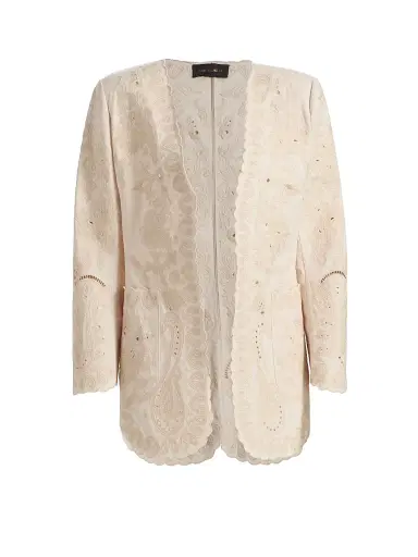 Kobi Halperin Women's Laci Eyelet-Embroidered Linen-Cotton Jacket | Thumbnail 1 Kobi Halperin Women's Laci Eyelet-Embroidered Linen-Cotton Jacket | Thumbnail 1