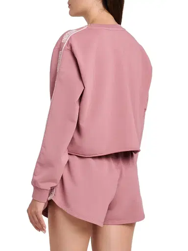 MOSCHINO Women's Logo Stretch-Cotton Fleece Sweatshirt - Pink | Thumbnail 5