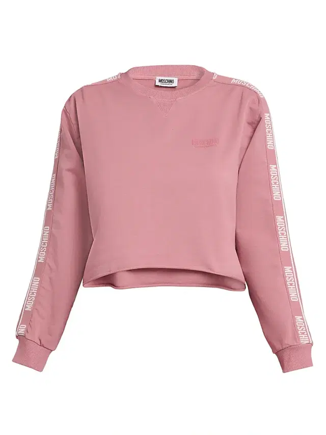 Moschino Women's Logo Stretch-Cotton Fleece Sweatshirt - Pink
