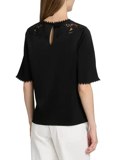 Kobi Halperin Women's Frankie Lace Satin-Back Crepe Blouse - Black - Size Medium | Thumbnail 5 Kobi Halperin Women's Frankie Lace Satin-Back Crepe Blouse - Black - Size Medium | Thumbnail 5