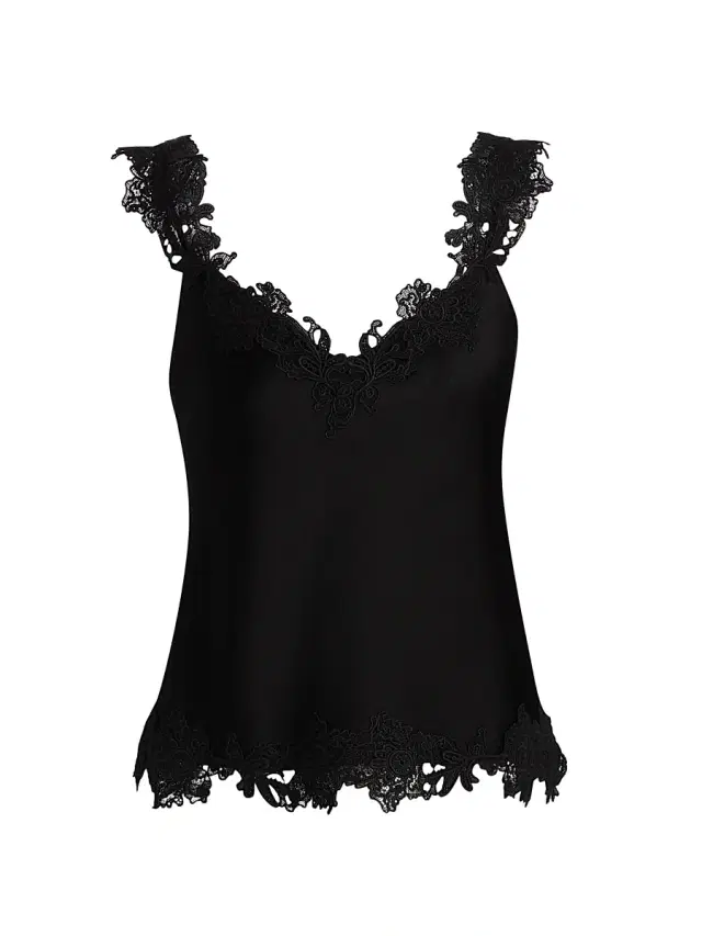 Kobi Halperin Women's Faye Lace-Trimmed Blouse - Black