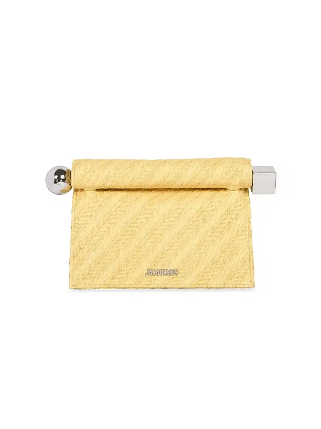 Women's La Pochette Rond Carré Clutch - Light Yellow