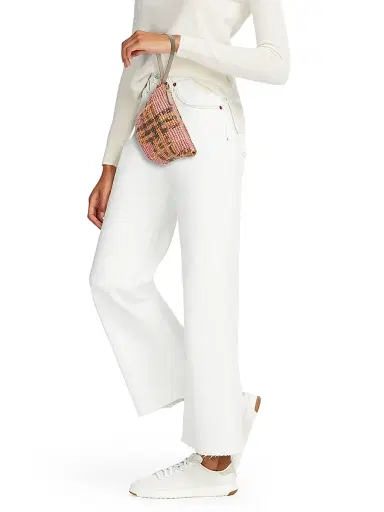 Burberry Women's Margate Small Raffia Pouch | Thumbnail 2