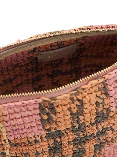 Burberry Women's Margate Small Raffia Pouch | Thumbnail 4