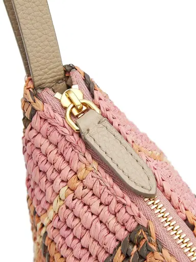 Burberry Women's Margate Small Raffia Pouch | Thumbnail 5