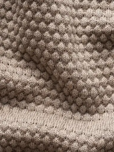 Eton Men's Popcorn-Stitch Cotton Crewneck Sweater - Beige - Size XXL | Thumbnail 7