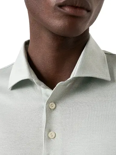Eton Men's Jaquard Filo Di Scozia Polo Shirt - Green - Size XXL | Thumbnail 4 Eton Men's Jaquard Filo Di Scozia Polo Shirt - Green - Size XXL | Thumbnail 4