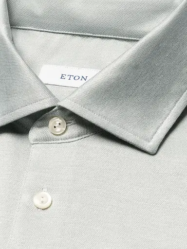 Eton Men's Jaquard Filo Di Scozia Polo Shirt - Green - Size XXL | Thumbnail 6 Eton Men's Jaquard Filo Di Scozia Polo Shirt - Green - Size XXL | Thumbnail 6