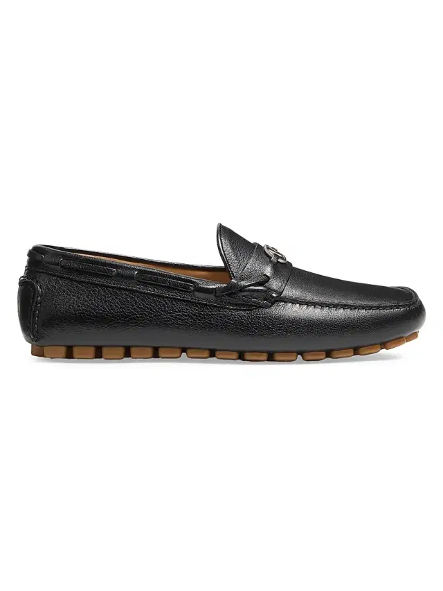 Valentino Garavani Men's Driver Fastaway Buffalo Loafers - Black
