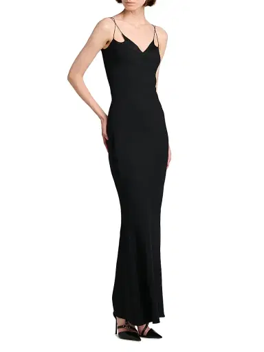 Tom Ford Women's Strappy Woven Slip Gown - Naa Black - Size 2 | Thumbnail 4 Tom Ford Women's Strappy Woven Slip Gown - Naa Black - Size 2 | Thumbnail 4